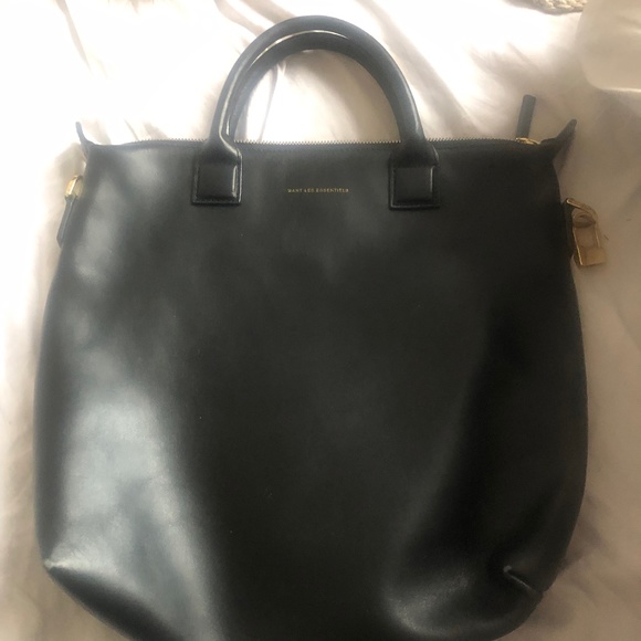 Want Les Essentiel black small tote , black leather - Picture 1 of 4